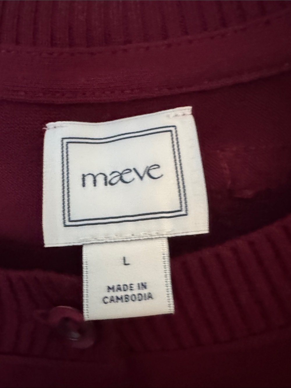 Maeve Maroon Bow-Accent Short Sleeve Cardigan - Picture 2 of 6